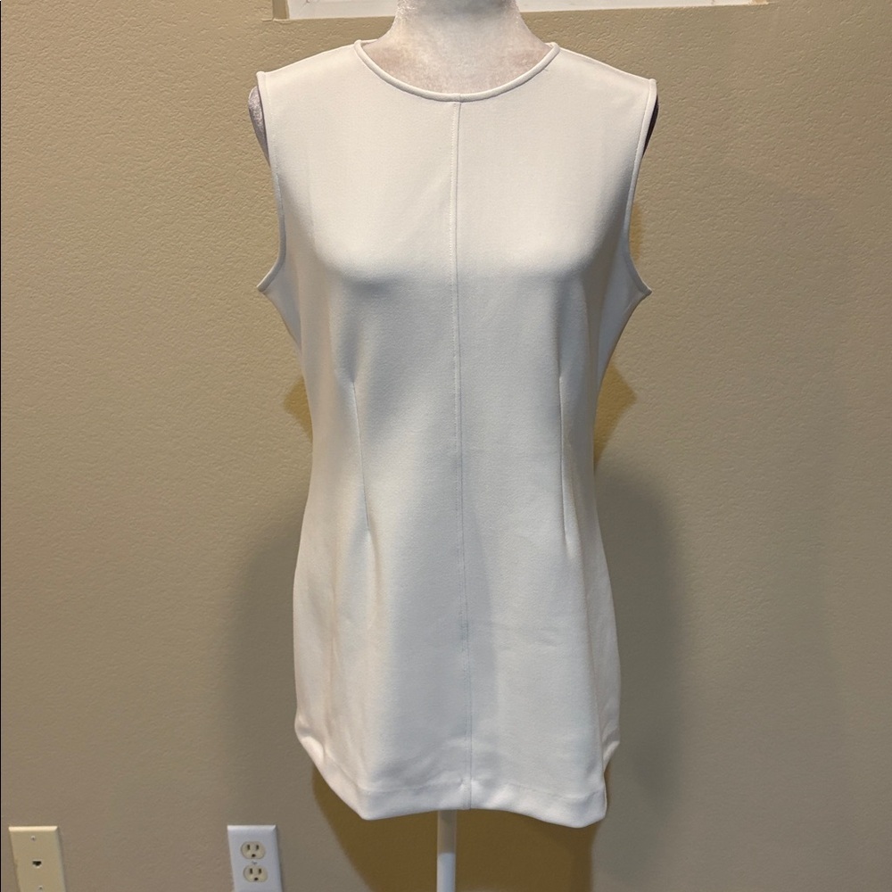 Calvin Klein Cream Sleeveless Mini Dress-Size L